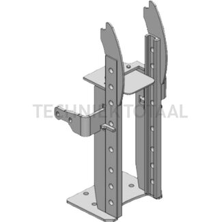 Scharmüller Anhängebockrahmen 9 kN, rail 160 mm, Führung 16 mm, Bolzen Ø 25 mm