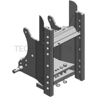 Scharmüller Trekhaakframe 43,2 kN, rail 330 mm, geleiding 32 mm, pen Ø 25 mm
