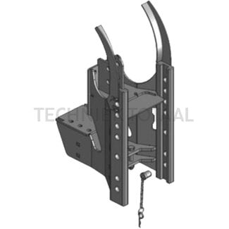 Scharmüller Trekhaakframe 24,2 kN, 600 kg, rail 255 mm, pen Ø 25 mm, trekpendel