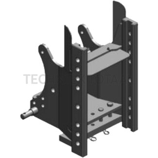 Scharmüller Drawbar frame 43,2 kN, 2000 kg, rail 330 mm, pin Ø 25 mm, draw pendulum