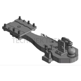 Scharmüller Tragplatten Kugel 80, 74 kN, 912 x 260 mm, 2 Herzbolzen
