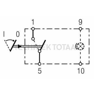 GRANIT Rocker switch 12 / 24 V, switching function I->0, 4 connections