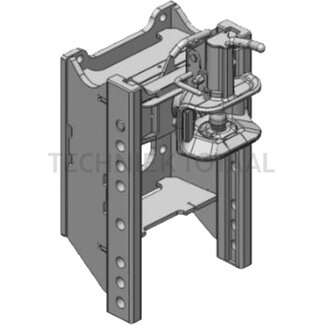 Scharmüller Drawbar frame rail 330 mm, guide 32 mm, 89,3 kN, 2500 kg