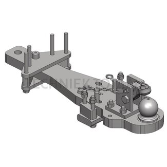 Scharmüller Support plates ball 80, 74 kN, 830 x 240 mm, 2 heart