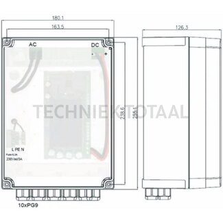 GRANIT Control unit 4-parallel 230 V AC, housing + transformer