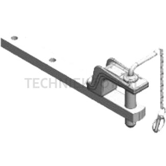 Scharmüller Deichsel 526 mm, 50 x 30 mm, Bolzen 31,5 mm, Position 2