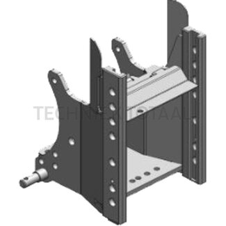 Scharmüller Anhängebockrahmen 43,2 kN, 2000 kg, rail 330 mm, Bolzen Ø 25 mm, kurz