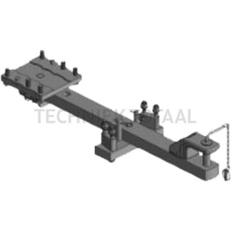 Scharmüller Ombouwset dissel 1032 mm, 80 x 50 mm, pen 31,5 mm, 89,3 kN, positie 2