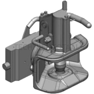 Scharmüller Zugmaul Automatik verstellbar, rail 270 mm, Bolzen 38 mm, 82,4 kN