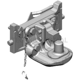 Scharmüller Piton Fix inzet 3000 kg, rail 330 mm, werklengte 155 mm, Kubota grijs