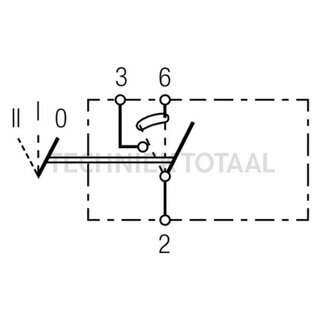 GRANIT Combination switch, locks in place, switching function II+I-0, 3 connections