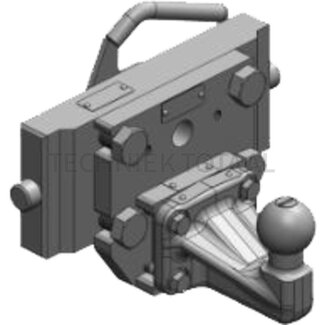 Scharmüller PKW-50 inzet 250 kg, rail 270 mm, werklengte 167 mm, Kubota grijs