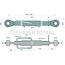 GRANIT Mechanische topstang cat. 1/19-1/19, 360 - 505 mm, M27 x 3