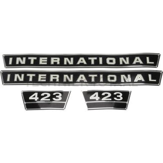. Aufklebersatz Aluminium Frontgitter Case IH 423