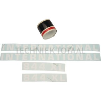 . Sticker set black - white - red Case IH 844 XL