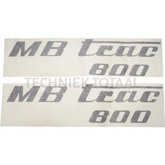 . Sticker set black Mercedes Benz MB-Trac 800
