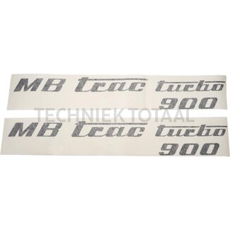 . Sticker set black Mercedes Benz MB-Trac turbo 900