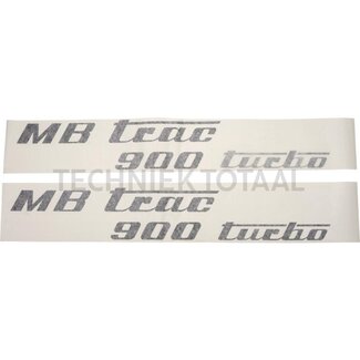 . Aufklebersatz schwarz Mercedes Benz MB-Trac 900 Turbo
