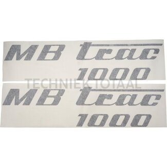 . Sticker set black Mercedes Benz MB-Trac 1000