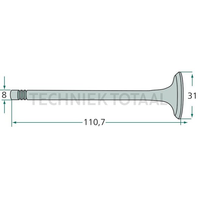 GRANIT Exhaust valve engine OE 138 Kramer 350 Export, 450 Export