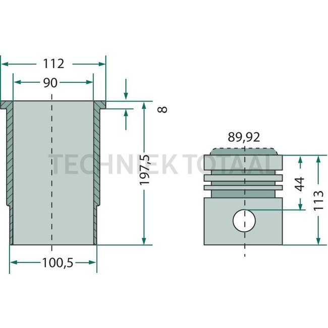 GRANIT Piston set engine KD 10.5 Fendt Farmer 2
