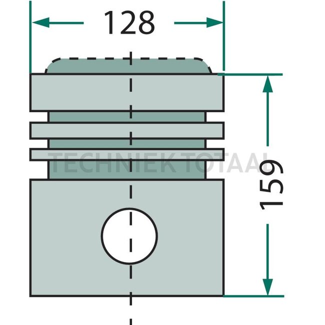 GRANIT Kolben Ø 128 mm Hanomag Motor D 943, D 944, D 963A1