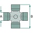 DANA Spicer Kruisstuk 63 x 63 x 24 mm, onderhoudsvrij, asaandrijving | 000.3429727M1