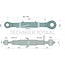 GRANIT Mechanischer Oberlenker cat. 1/19-2/25,4, 390 - 540 mm, M30 x 3