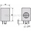 Cobo Warnblinkrelais 12 V, 10 - 16 V, -30 bis +80 °C, grau