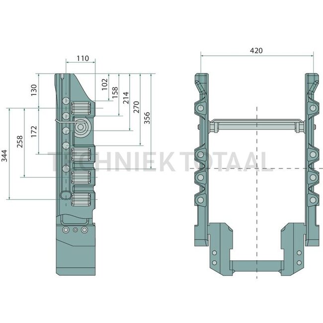 ROCKINGER Drawbar frame 100 kN, nose weight 2000 / 4000 kg | RO889R4554C