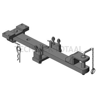 Scharmüller Ombouwset dissel 875 mm, 80 x 40 mm, pen 31,5 mm, positie 2