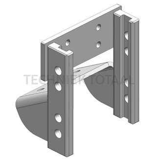 Scharmüller Trekhaakframe standaard 255 mm, 100 kg oplegdruk Claas Torion 644