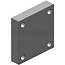 Scharmüller Adapterplaat 120 x 120 mm, dikte 25 mm, M16, gatenpatroon 90 x 90 mm