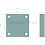 Scharmüller Adapterplaat 120 x 120 mm, dikte 25 mm, M16, gatenpatroon 90 x 90 mm