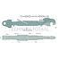 GRANIT Mechanische topstang zware uitvoering cat. 2/2, 605 - 860 mm, M36 x 3