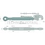 GRANIT Mechanische topstang zware uitvoering cat. 2/3, 700 - 985 mm, M36 x 3