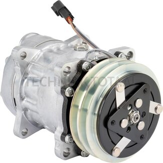 SANDEN Aircon compressor SD7H13, 12 V, pulley Ø 125 mm Volvo CE / BM
