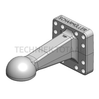 Scharmüller Zugöse 120,2 kN, 4000 kg, 320 mm, Flansch 12-Loch 160 x 160, M20