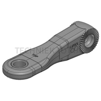 Scharmüller Drawbar eye serrated Ø 42 mm, 412 mm, 36 teeth, 53 kN John Deere 550