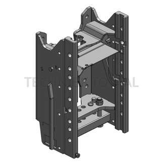 Scharmüller Trekhaakframe rail 390 mm, geleiding 32 mm, 100,2 kN, 4000 kg