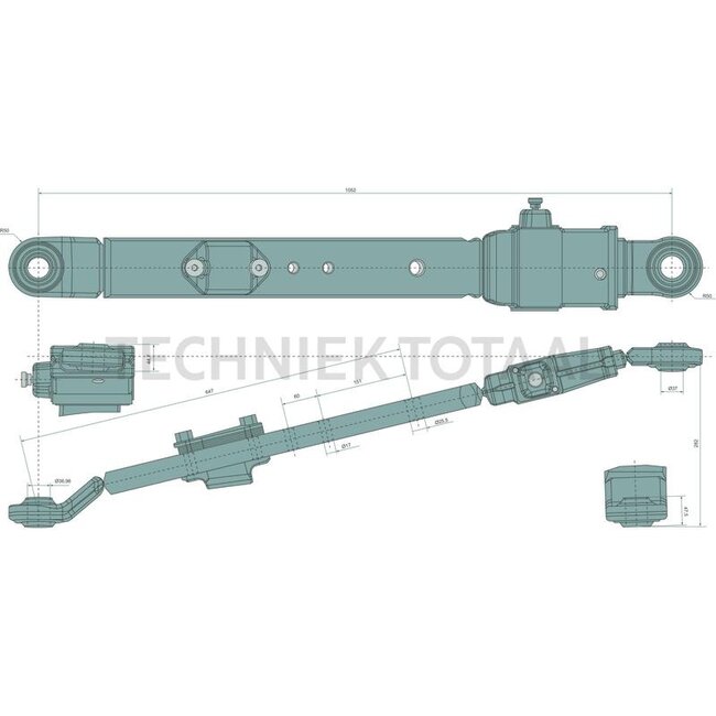 CBM Hubarm Kategorie 3, 1025 mm, rechts | 06.3131.00.4