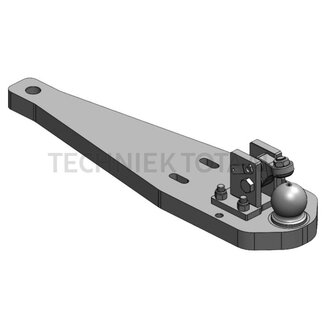 Scharmüller Draagplaat kogel 80, 89,3 kN, 900 x 230 mm, 1 hartbout