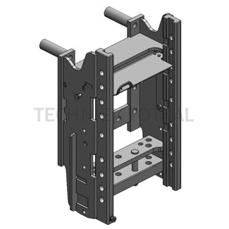 Scharmüller Trekhaakframe rail 390 mm, geleiding 32 mm, 117 kN, 4000 kg