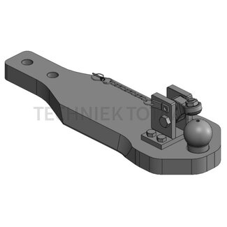 Scharmüller Draagplaat kogel 80, 118 kN, 770 x 260 mm, 2 hartbouten