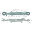 GRANIT Mechanischer Oberlenker threaded spindle/threaded spindle cat. 2/3, 605 - 890 mm