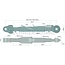 GRANIT Mechanische topstang gaffelkop/kogelgewricht cat. 2/2, 625 - 895 mm