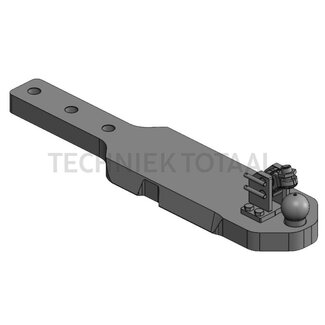 Scharmüller Draagplaat kogel 80, 118 kN, 1337 x 276 mm, 3 hartbouten