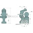 Scharmüller Gedwongen besturing K50 links, 167 mm, M16 | 02.481.3055