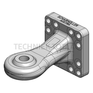 Scharmüller Zugöse ball joint cat. 3 Ø 39 mm, 250 mm, 160 x 160 mm, 12-hole