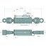 CBM Hydraulische topstang cat. 4/36 - 4/45, 700 - 915 mm, slag 215 mm | 02.1205.00.4, 21205004, 84481360